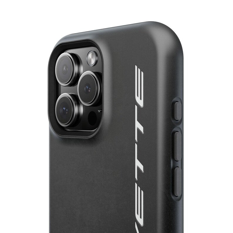 Corvette C8 Magnetic Tough Case, iPhone Case, Impact Resistant, MagSafe, Rubber Liner, Matte or Glossy, Cell Phone Case
