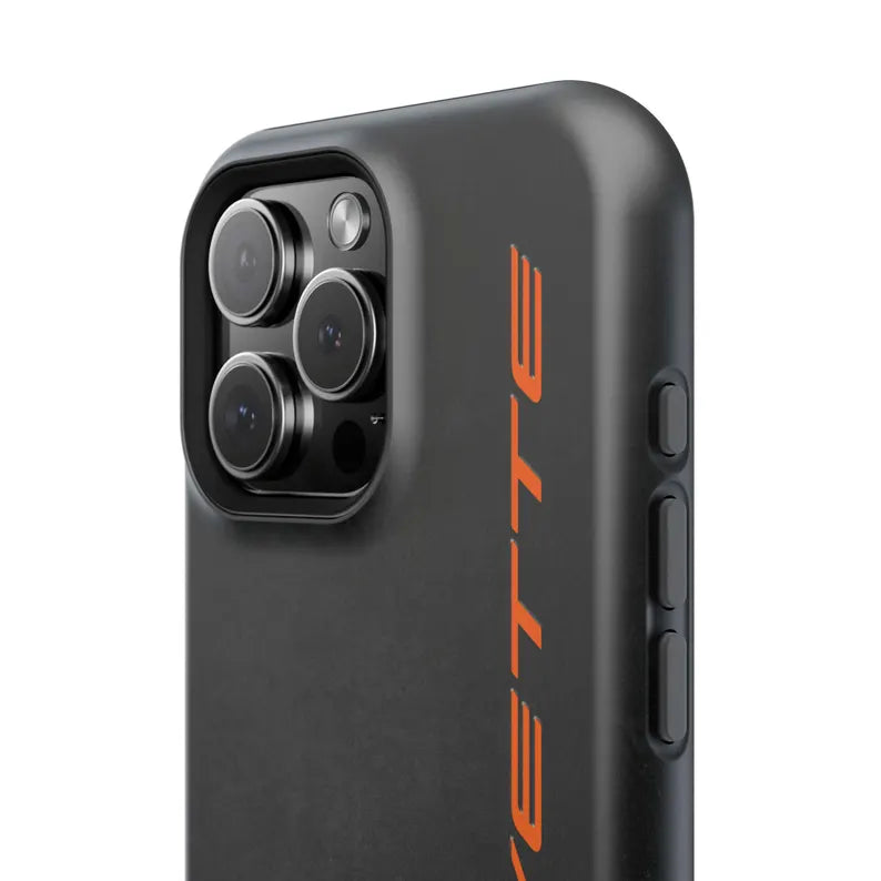 Corvette C8 Magnetic Tough Case, iPhone Case, Impact Resistant, MagSafe, Rubber Liner, Matte or Glossy, Cell Phone Case