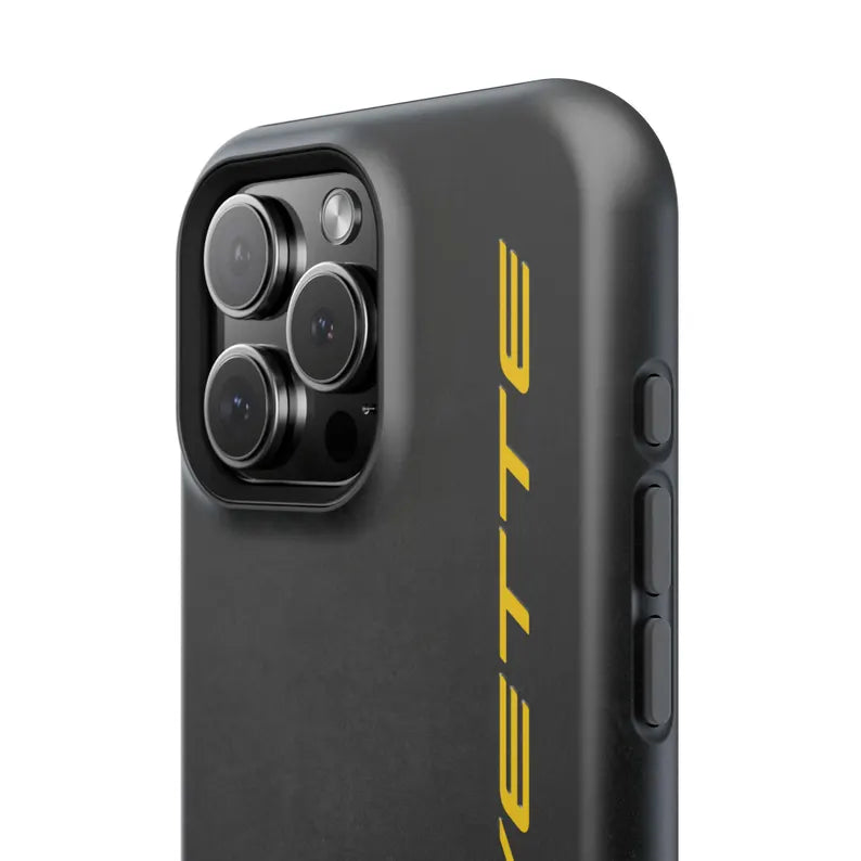 Corvette C8 Magnetic Tough Case, iPhone Case, Impact Resistant, MagSafe, Rubber Liner, Matte or Glossy, Cell Phone Case