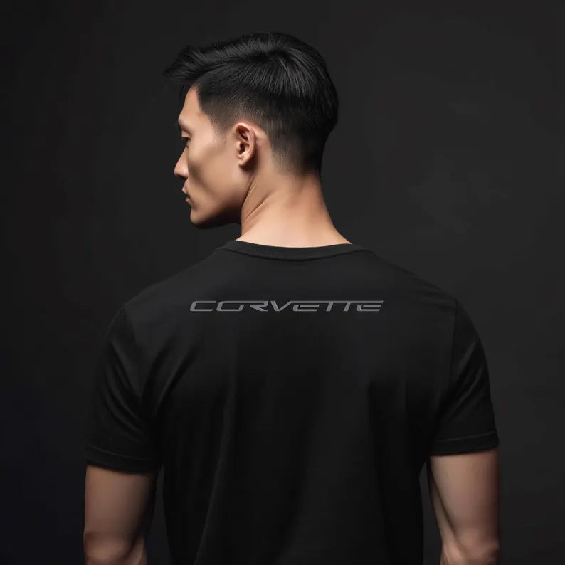 Corvette C6 Blackout Emblem T-Shirt, C6 Logo, Bella+Canvas T-Shirt, Corvette Apparel, Graphic Tee, Soft T-Shirt