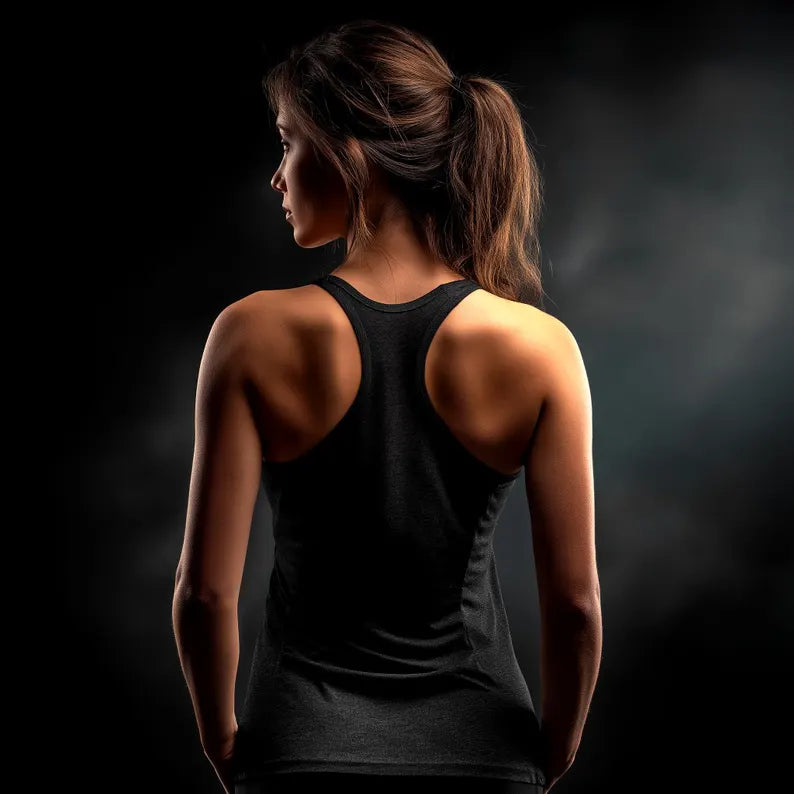 Corvette C4 Women's Racerback Tank Top, Gifts for Car Girls, Summer Top, Fitness Tank, Raceday Gear, Black Corvette Shirt