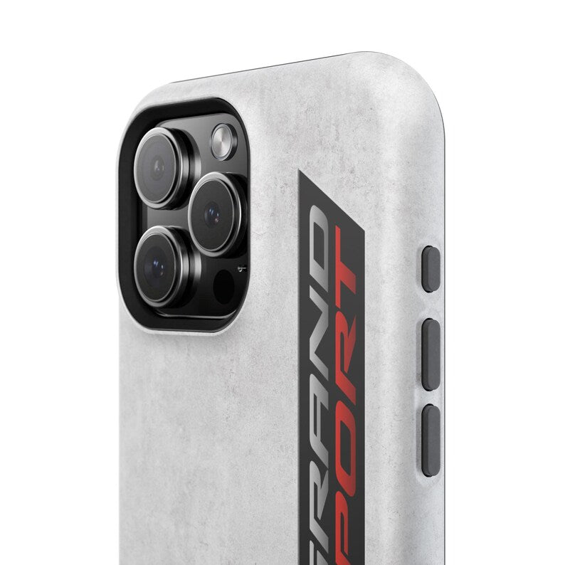 Corvette Grand Sport Magnetic Tough Case, iPhone Case, Impact Resistant, MagSafe, Rubber Liner, Matte or Glossy, Cell Phone Case
