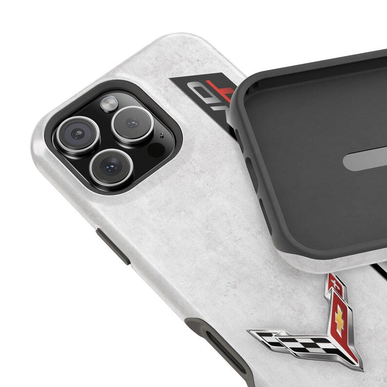 Corvette Grand Sport Magnetic Tough Case, iPhone Case, Impact Resistant, MagSafe, Rubber Liner, Matte or Glossy, Cell Phone Case