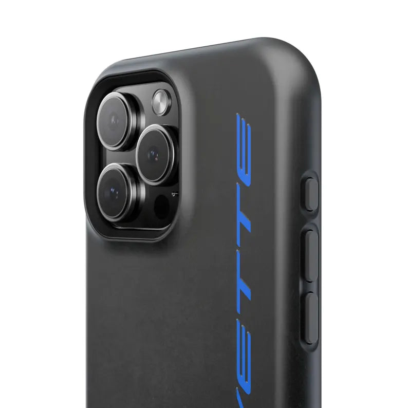 Corvette C8 Magnetic Tough Case, iPhone Case, Impact Resistant, MagSafe, Rubber Liner, Matte or Glossy, Cell Phone Case