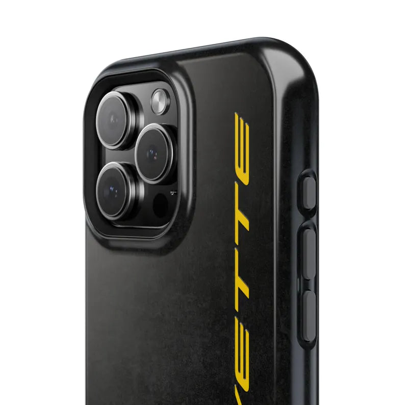 Corvette C8 Magnetic Tough Case, iPhone Case, Impact Resistant, MagSafe, Rubber Liner, Matte or Glossy, Cell Phone Case