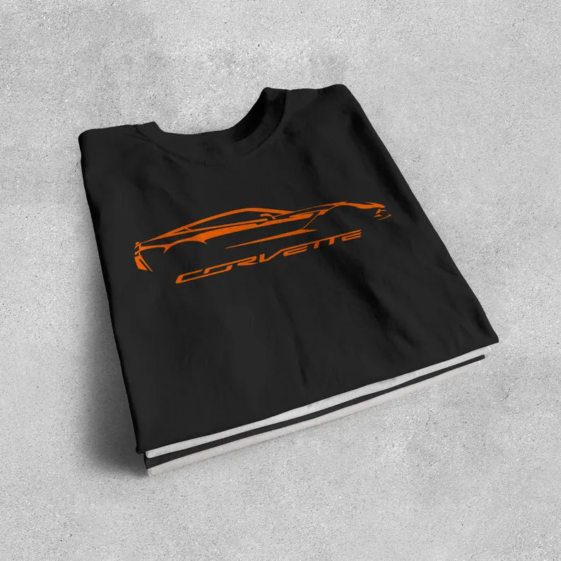 Corvette C7 Silhouette T-Shirt, Bella and Canvas T-Shirt, Corvette Apparel, Graphic Tee, Soft T-Shirt, Unisex T-Shirt, Raceday Gear