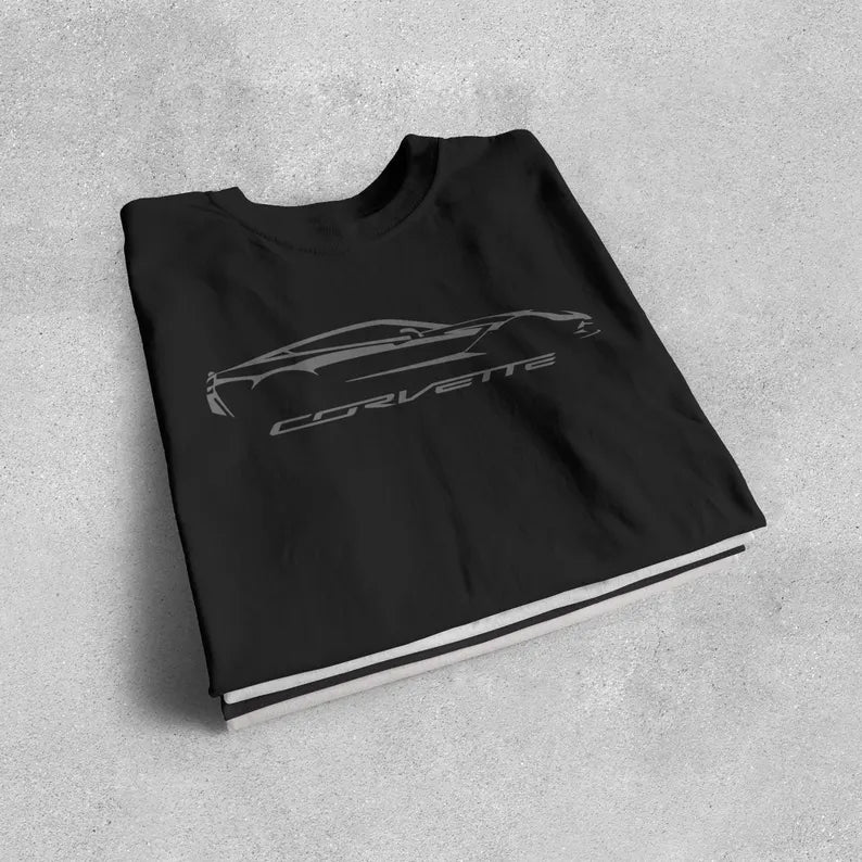 Corvette C7 Silhouette T-Shirt, Bella and Canvas T-Shirt, Corvette Apparel, Graphic Tee, Soft T-Shirt, Unisex T-Shirt, Raceday Gear