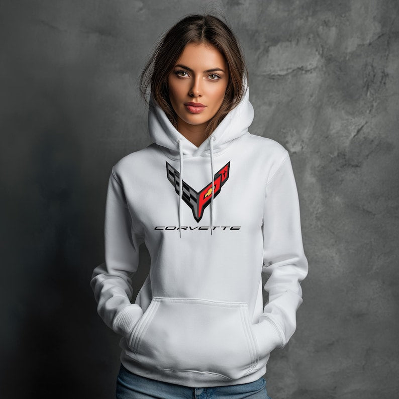 Corvette C8 Hoodie, Corvette Sweatshirt, Gifts for Car Guys, Gifts for Car Girls, JERZEESĀ® NuBlendĀ®, Pullover, Unisex, Hoody