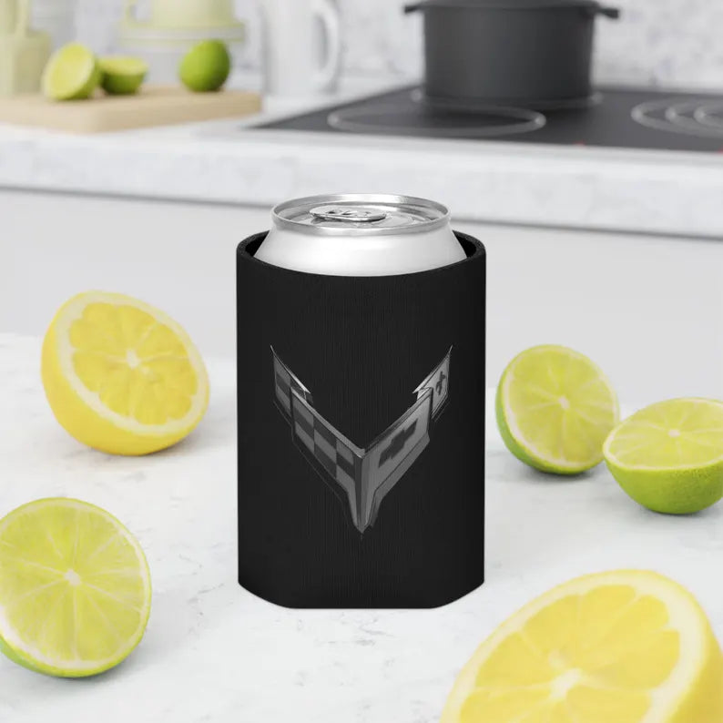 Corvette C8 Can Coozie, Regular and Slim, Beer and Soda Coozie, Race Day Beverage Holder, Car Enthusiast Gift, Party Favor, Tailgate