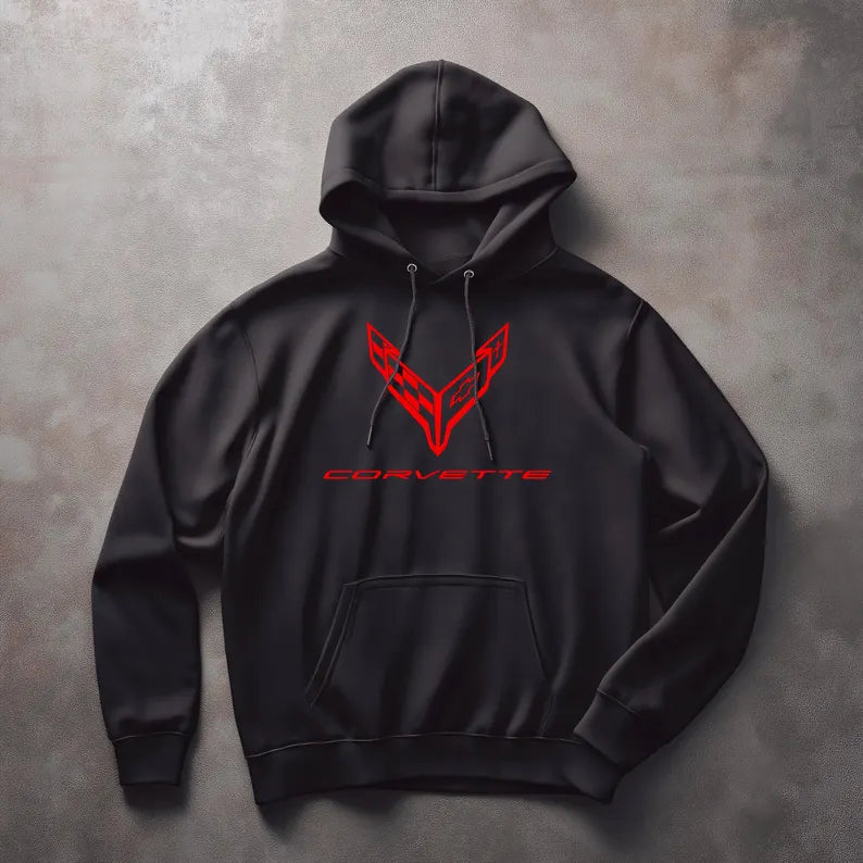 Corvette C8 Hoodie, Corvette Sweatshirt, Gifts for Car Guys, Gifts for Car Girls, JERZEESĀ® NuBlendĀ®, Pullover, Unisex, Hoody