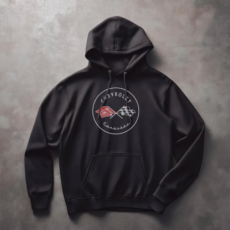 Corvette C1 Hoodie, Corvette Sweatshirt, Gifts for Car Guys, Gifts for Car Girls, JERZEESĀ® NuBlendĀ®, Pullover, Unisex, Hoody