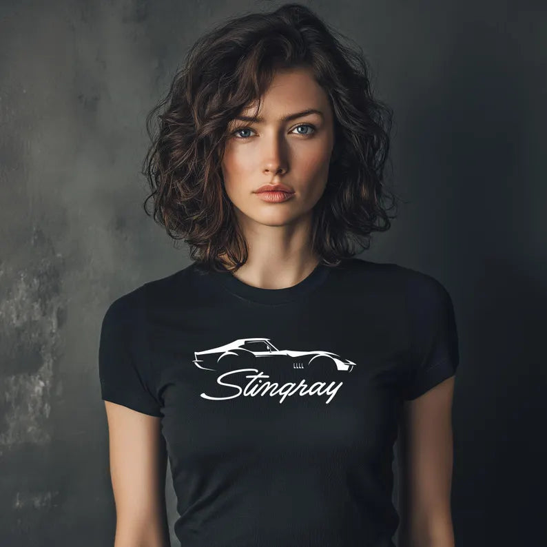 Corvette C3 Stingray Custom Illustrated T-Shirt, Bella and Canvas T-Shirt, Unisex, Corvette Apparel, Graphic Tee, Soft T-Shirt