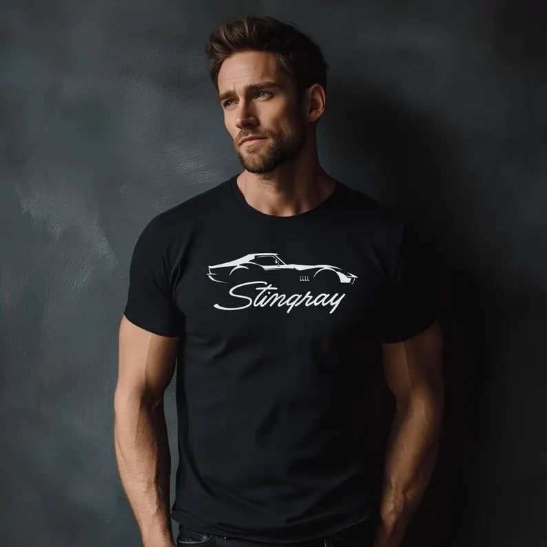 Corvette C3 Stingray Custom Illustrated T-Shirt, Bella and Canvas T-Shirt, Unisex, Corvette Apparel, Graphic Tee, Soft T-Shirt