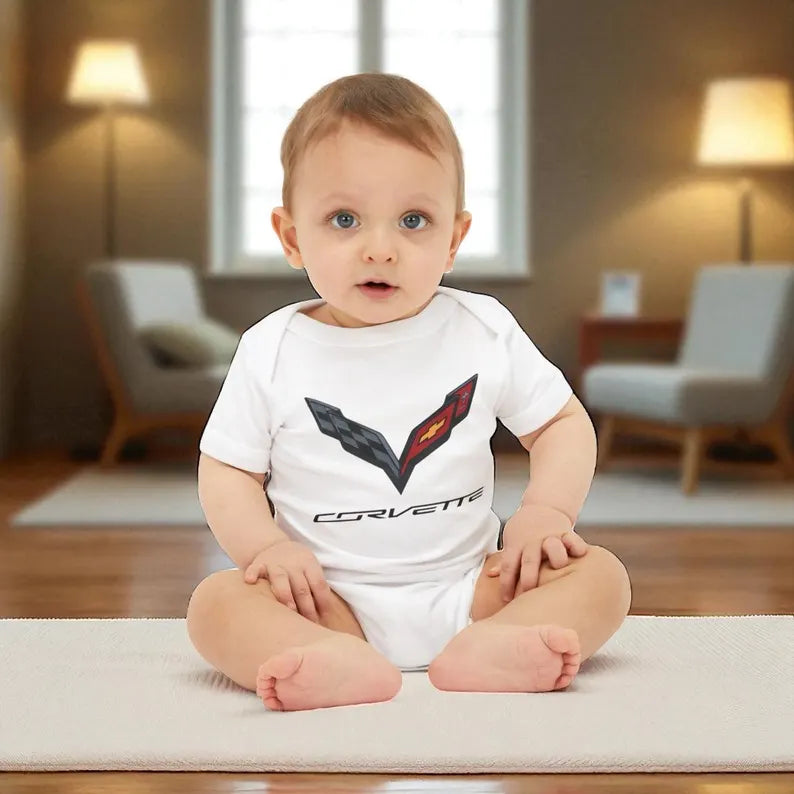 Corvette C7 Baby Onesie, Baby Clothing, Baby Shower Gift, Bella and Canvas Brand, Soft Fabric, Infant Clothes