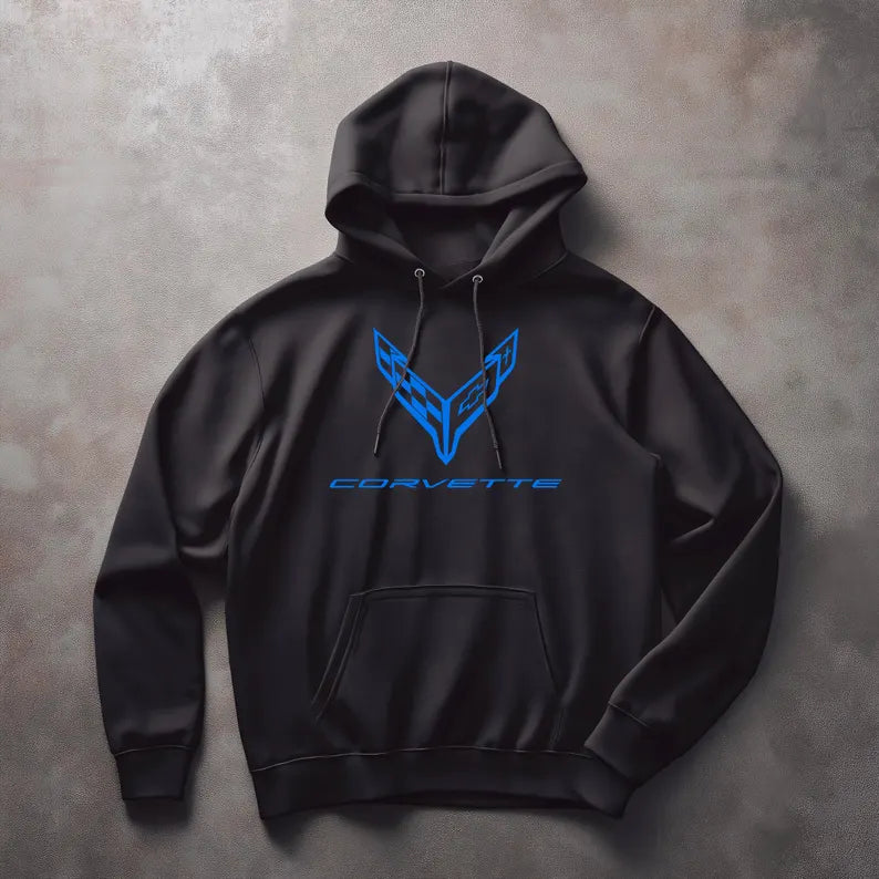 Corvette C8 Hoodie, Corvette Sweatshirt, Gifts for Car Guys, Gifts for Car Girls, JERZEESĀ® NuBlendĀ®, Pullover, Unisex, Hoody