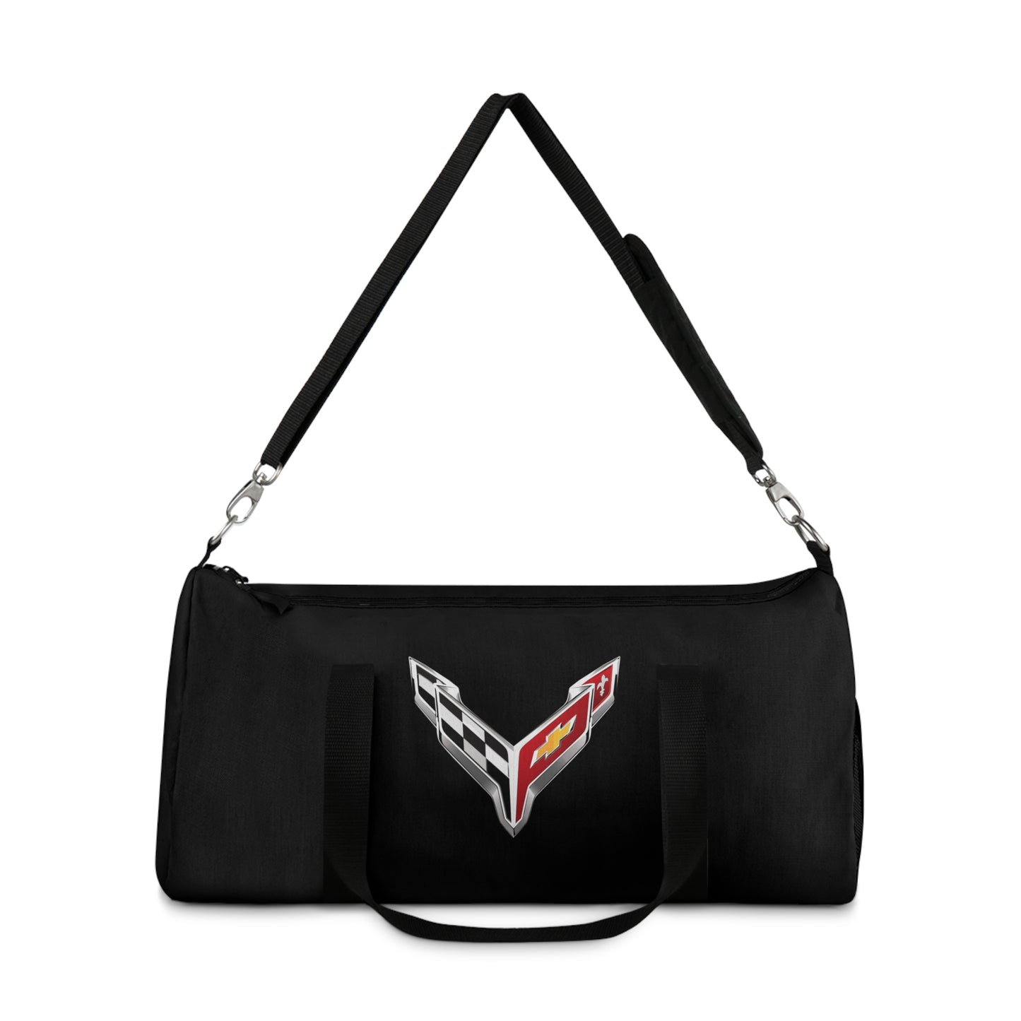 Black Corvette Duffel Bag, C8 Logo, Gym Bag, Travel Bag, Gifts for Car Guys, Gifts for Car Girls, Corvette Merch, Overnight Duffel