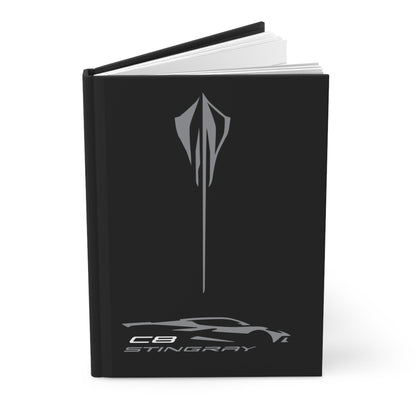 Corvette Stingray Hardcover Journal, Writing Notebook, Lined Pages, Daily Journal, Motivational Diary, Notepad, Sting Ray