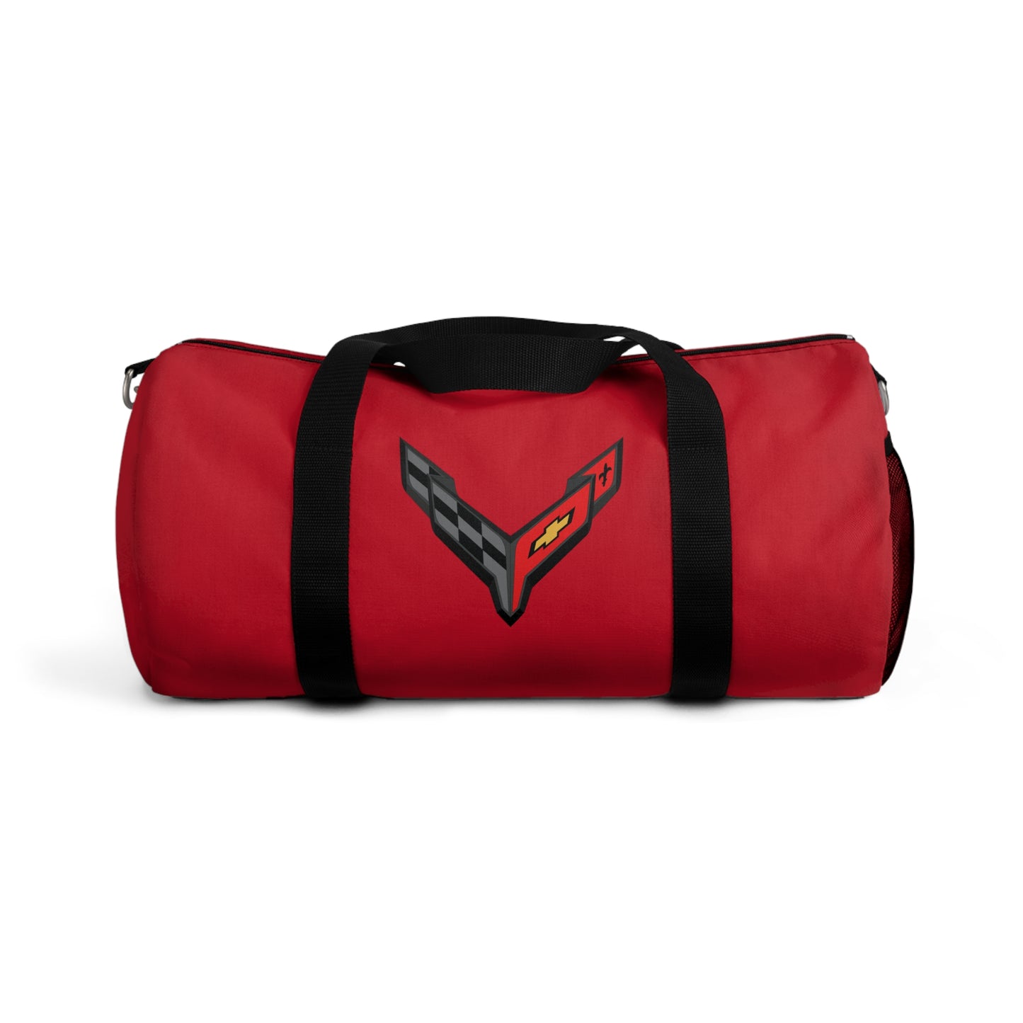 Red Corvette Duffel Bag, C8 Logo, Gym Bag, Travel Bag, Gifts for Car Guys, Gifts for Car Girls, Corvette Merch, Overnight Duffel