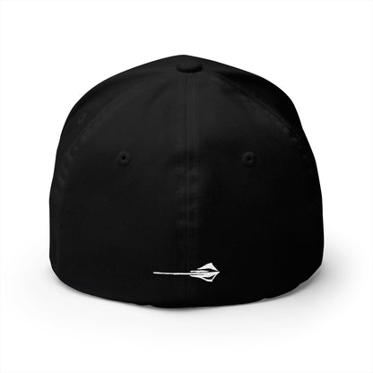 Corvette C8 Stingray Logo Baseball Cap, Flexfit® Hat, Stretchy Band, Black Hat, Corvette Gear, Embroidery