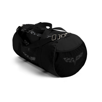 Blackout Corvette Duffel Bag, C6 Logo, Gym Bag, Travel Bag, Gifts for Car Guys, Gifts for Car Girls, Corvette Merch, Overnight Duffel