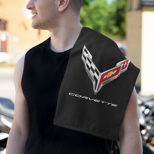 Corvette C8 Shop Towel, Towel for Fans, Rally Towel, Corvette Merch, Gifts for Corvette Owners, Hand Towel, Shop Rag