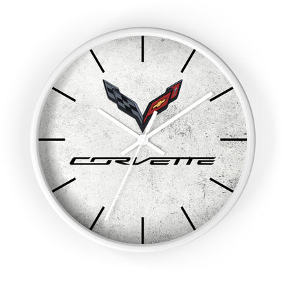 Corvette C7 Wall Clock, Racing Home Decor, Gift for Him, Man Cave Clock, Corvette Merchandise, Mancave Gift, Clocks