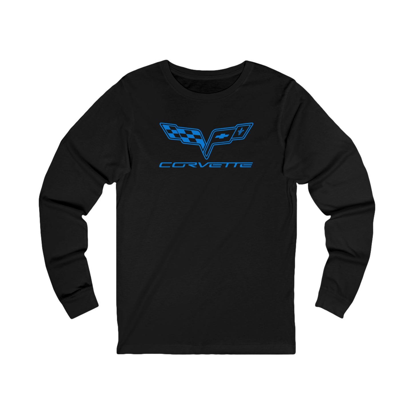 Unisex Corvette Blue C6 Long Sleeve Tee, Graphic T-Shirt, Gift for Him, Gift for Her, Bella+Canvas, Soft Shirt
