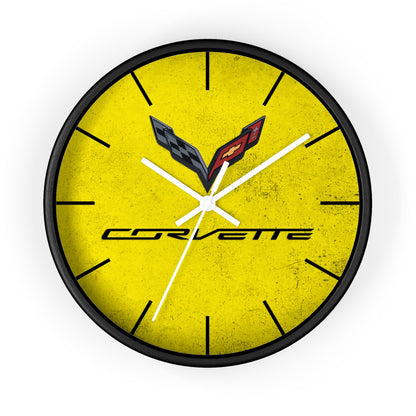 Corvette C7 Wall Clock, Racing Home Decor, Gift for Him, Man Cave Clock, Corvette Merchandise, Mancave Gift, Clocks