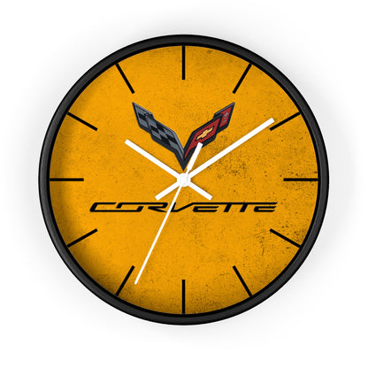 Corvette C7 Wall Clock, Racing Home Decor, Gift for Him, Man Cave Clock, Corvette Merchandise, Mancave Gift, Clocks