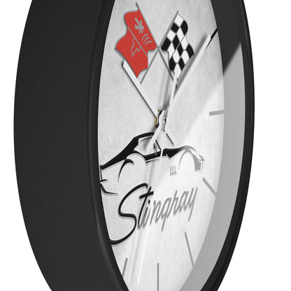 Corvette C3 Stingray Illustrated Wall Clock, Racing Home Decor, Gift for Him, Man Cave Clock, Corvette Merchandise, Mancave Gift, Clocks