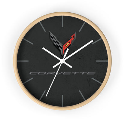Corvette C8 Wall Clock, Racing Home Decor, Gift for Him, Man Cave Clock, Corvette Merchandise, Mancave Gift, Clocks