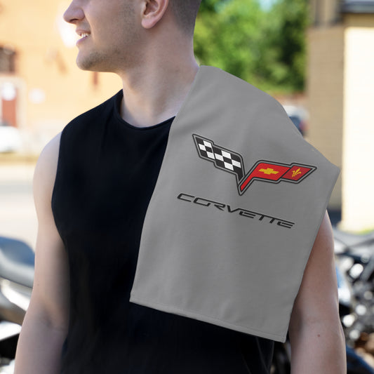 Corvette C6 Shop Towel, Towel for Fans, Rally Towel, Corvette Merch, Gifts for Corvette Owners, Hand Towel, Shop Rag