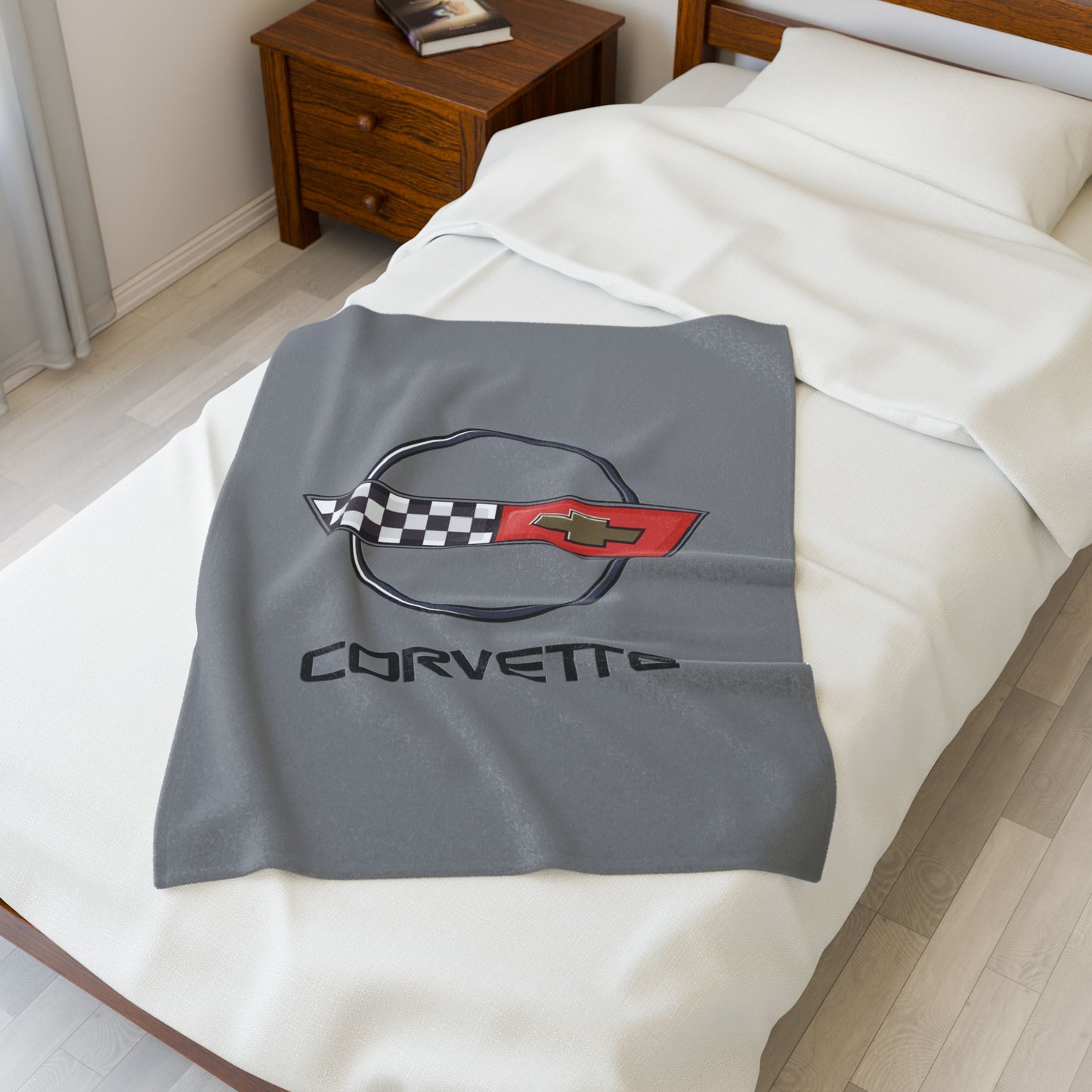Corvette C4 Blanket, C4 Logo, Soft Blankets, Corvette Logo, Velveteen Blanket, Car Guy Gifts, Car Girl Gifts
