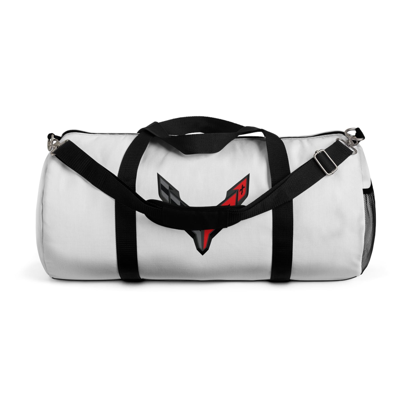 White Corvette Duffel Bag, C8 Logo, Gym Bag, Travel Bag, Gifts for Car Guys, Gifts for Car Girls, Corvette Merch, Overnight Duffel