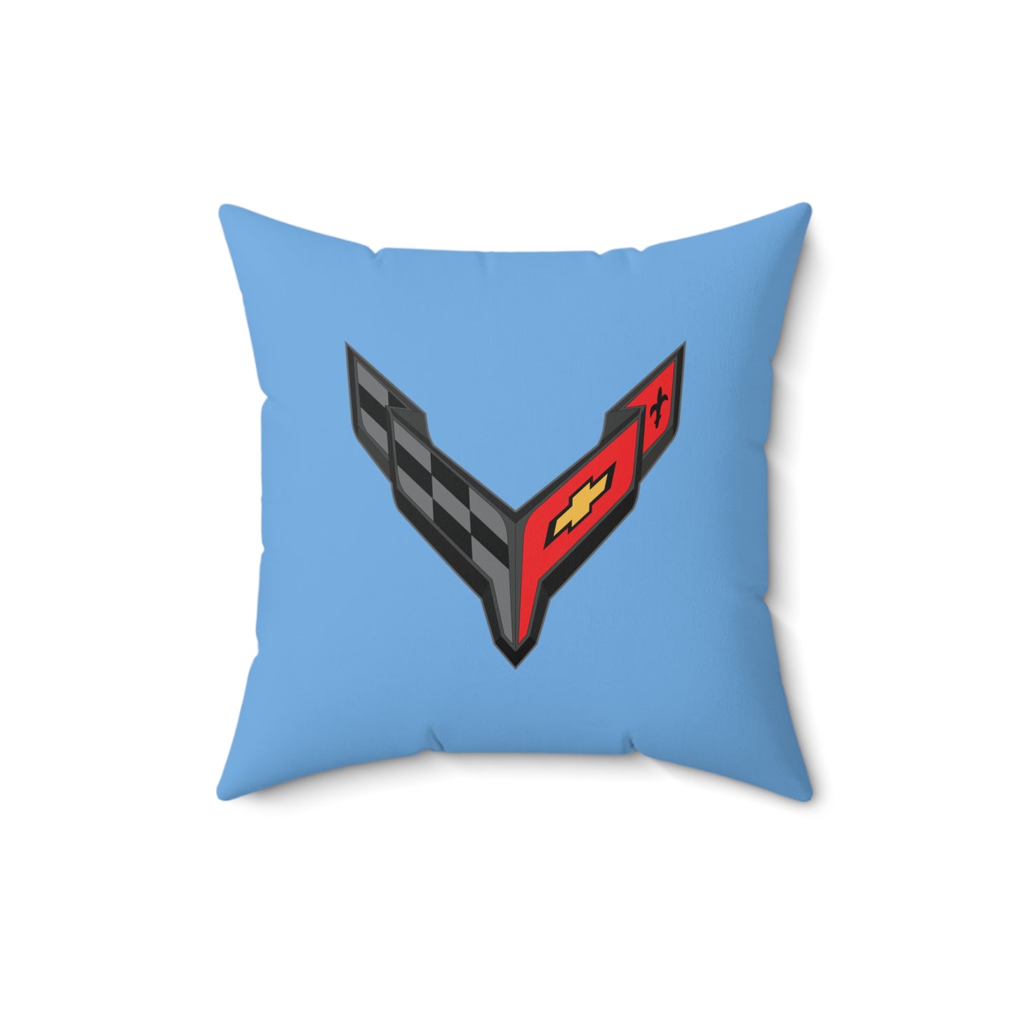 Copy of Corvette C8 Throw Pillow, Home Accessories, Mancave Decor, Man Cave, Square Pillow, Polyester, Couch and Bedding, C8 Logo, C8 Emblem