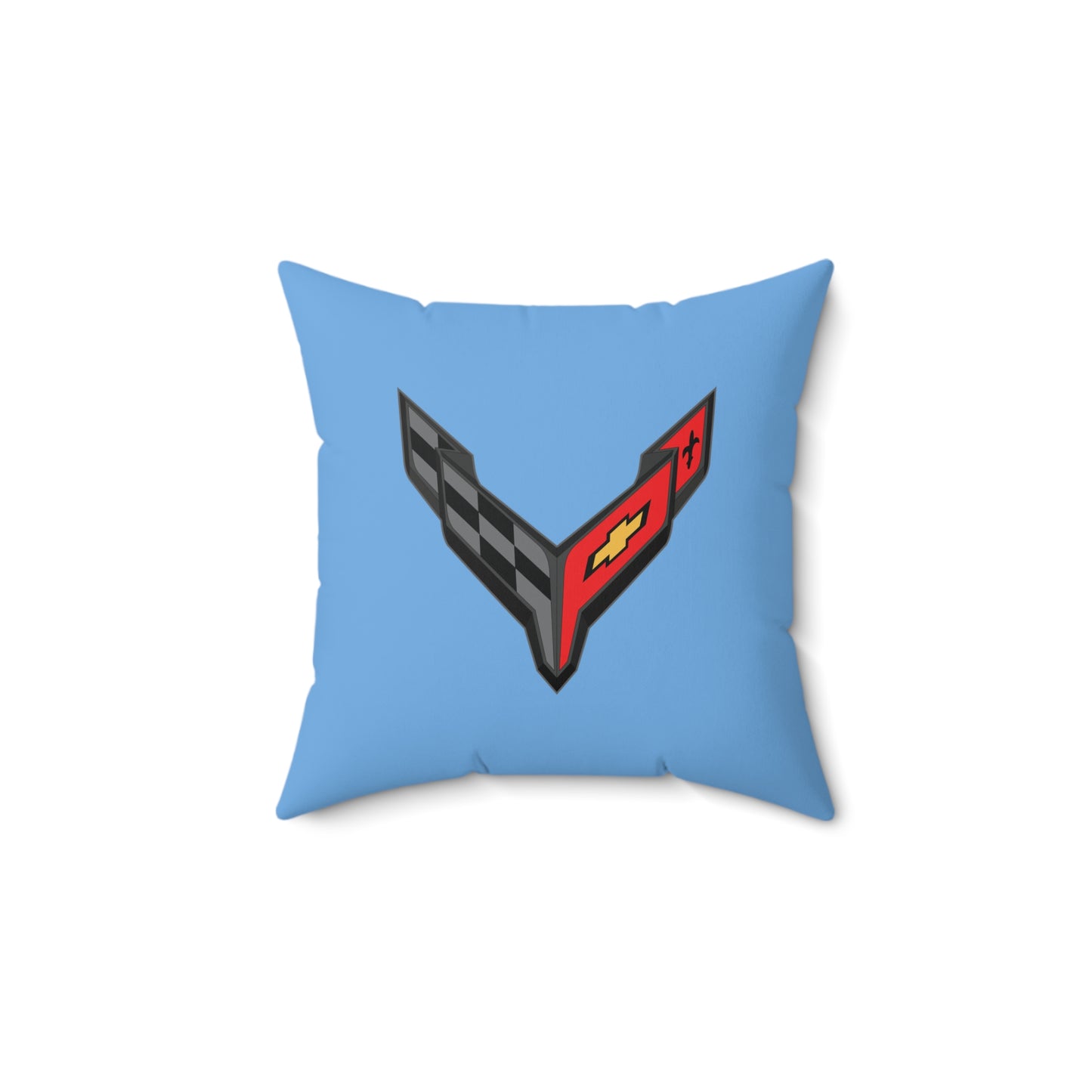 Copy of Corvette C8 Throw Pillow, Home Accessories, Mancave Decor, Man Cave, Square Pillow, Polyester, Couch and Bedding, C8 Logo, C8 Emblem