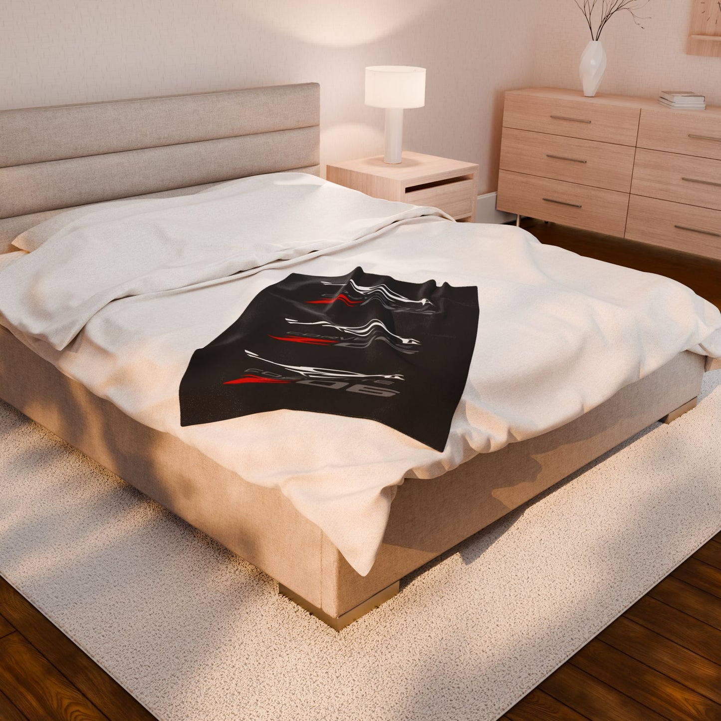 Corvette Z06 Blanket, Z06 Corvette Gifts, Soft Blankets, Corvette Logo, Velveteen Blanket, Car Guy Gifts, Car Girl Gifts