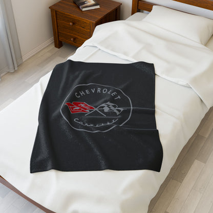 Corvette C1 Blanket, C1 Logo, Soft Blankets, Corvette Logo, Velveteen Blanket, Car Guy Gifts, Car Girl Gifts
