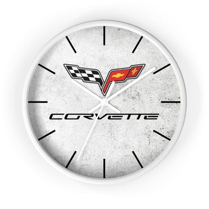 Corvette C6 Wall Clock, Racing Home Decor, Gift for Him, Man Cave Clock, Corvette Merchandise, Mancave Gift, Clocks