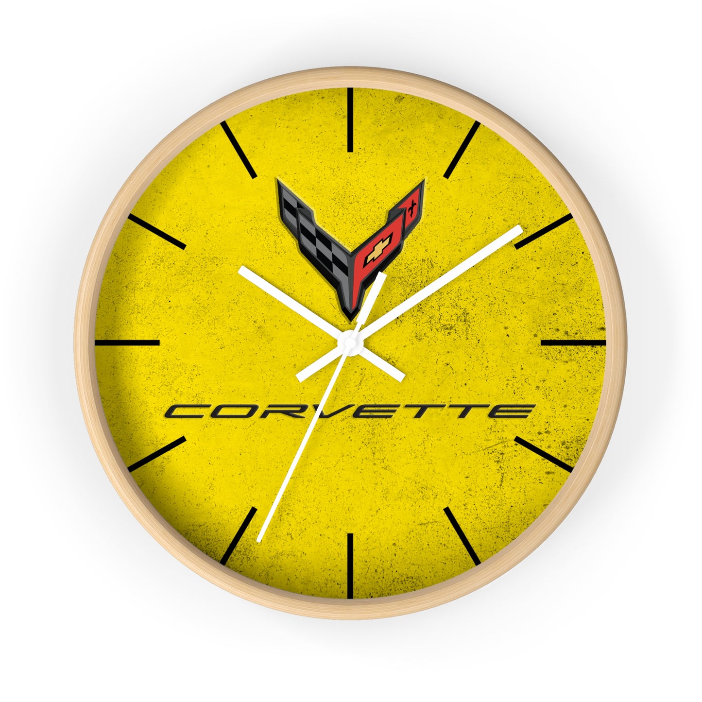 Corvette C8 Wall Clock, Racing Home Decor, Gift for Him, Man Cave Clock, Corvette Merchandise, Mancave Gift, Clocks