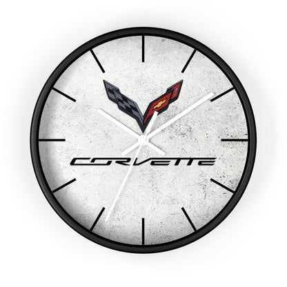Corvette C7 Wall Clock, Racing Home Decor, Gift for Him, Man Cave Clock, Corvette Merchandise, Mancave Gift, Clocks