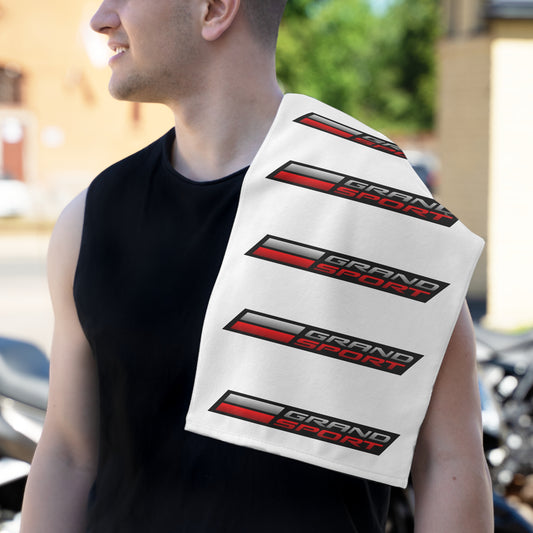 Corvette Grand Sport Shop Towel, Towel for Fans, Rally Towel, Corvette Merch, Gifts for Corvette Owners, Hand Towel, Shop Rag