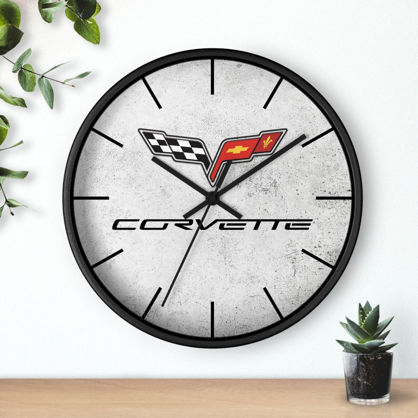 Corvette C6 Wall Clock, Racing Home Decor, Gift for Him, Man Cave Clock, Corvette Merchandise, Mancave Gift, Clocks