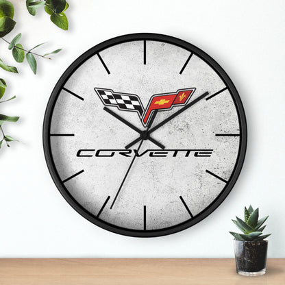 Corvette C6 Wall Clock, Racing Home Decor, Gift for Him, Man Cave Clock, Corvette Merchandise, Mancave Gift, Clocks