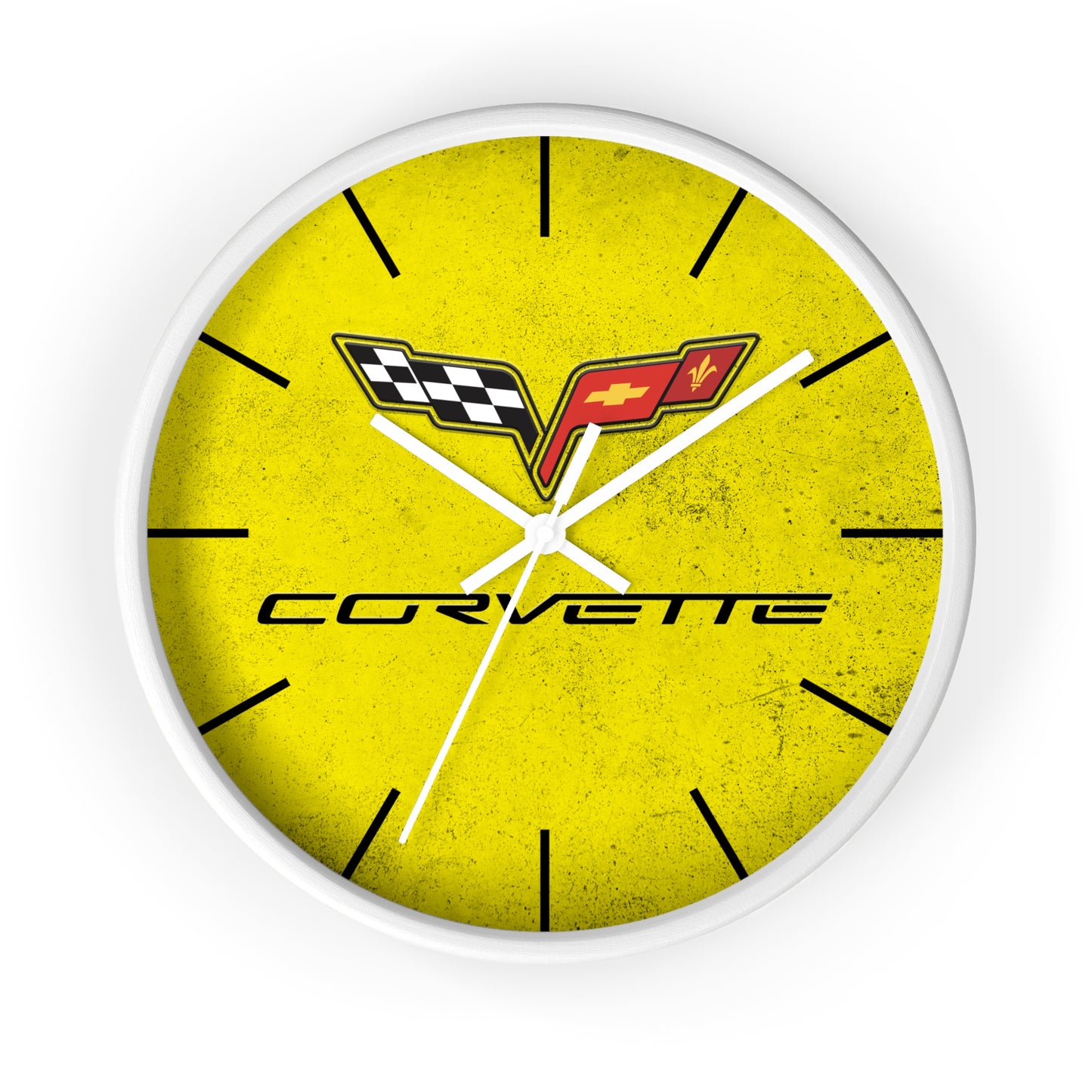 Corvette C6 Wall Clock, Racing Home Decor, Gift for Him, Man Cave Clock, Corvette Merchandise, Mancave Gift, Clocks