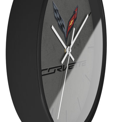 Corvette C7 Wall Clock, Racing Home Decor, Gift for Him, Man Cave Clock , Corvette Merchandise, Mancave Gift, Clocks