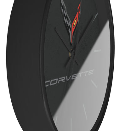 Corvette C8 Wall Clock, Racing Home Decor, Gift for Him, Man Cave Clock, Corvette Merchandise, Mancave Gift, Clocks