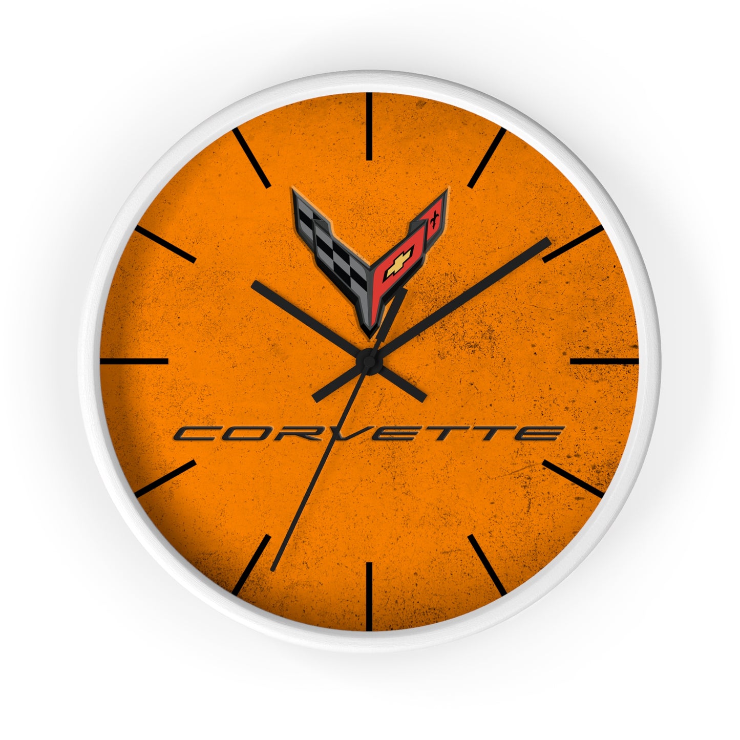 Corvette C8 Wall Clock, Racing Home Decor, Gift for Him, Man Cave Clock, Corvette Merchandise, Mancave Gift, Clocks