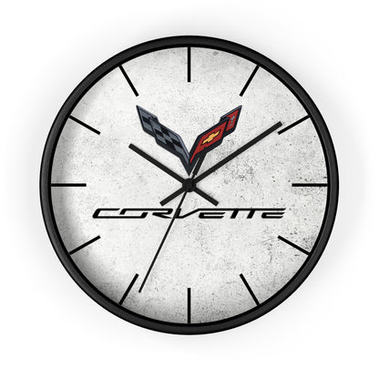 Corvette C7 Wall Clock, Racing Home Decor, Gift for Him, Man Cave Clock, Corvette Merchandise, Mancave Gift, Clocks