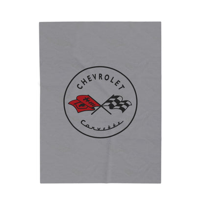 Corvette C1 Blanket, C1 Logo, Soft Blankets, Corvette Logo, Velveteen Blanket, Car Guy Gifts, Car Girl Gifts